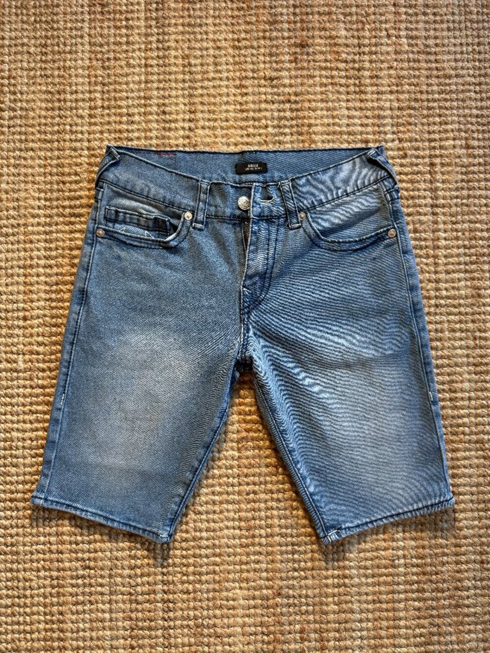 True Religion Rocco Relaxed Skinny Mens Denim Shorts Size 32 Blue